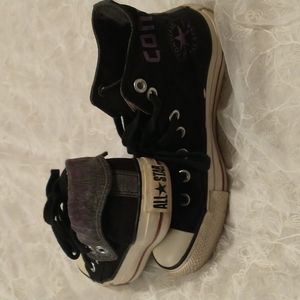 Black and Purple chuck Taylor All Stars Converse ladies size 6
